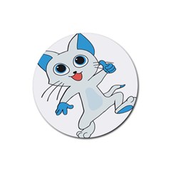 Animal Anthropomorphic Rubber Round Coaster (4 pack) 