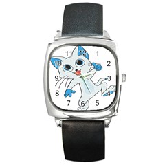 Animal Anthropomorphic Square Metal Watch