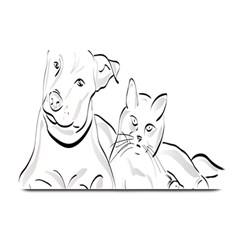 Dog Cat Pet Silhouette Animal Plate Mats by Sapixe