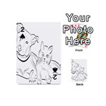 Dog Cat Pet Silhouette Animal Playing Cards 54 (Mini)  Front - Spade2