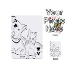 Dog Cat Pet Silhouette Animal Playing Cards 54 (Mini)  Front - SpadeA