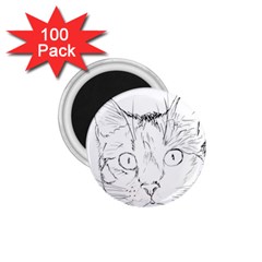Cat Feline Animal Pet 1 75  Magnets (100 Pack)  by Sapixe