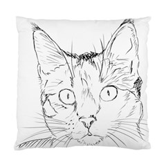 Cat Feline Animal Pet Standard Cushion Case (two Sides) by Sapixe