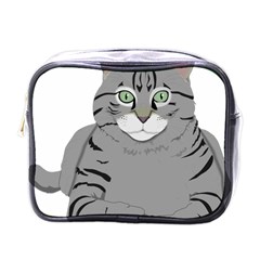 Cat Kitty Gray Tiger Tabby Pet Mini Toiletries Bags by Sapixe