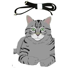 Cat Kitty Gray Tiger Tabby Pet Shoulder Sling Bags