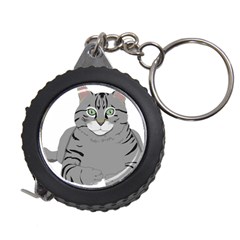 Cat Kitty Gray Tiger Tabby Pet Measuring Tape by Sapixe