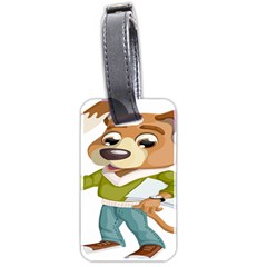 Dog Pet Dressed Point Papers Luggage Tags (two Sides) by Sapixe