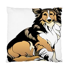 Dog Sitting Pet Collie Animal Standard Cushion Case (two Sides) by Sapixe