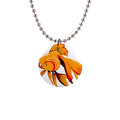 Goldfish Fish Tank Water Tropical Button Necklaces by Sapixe