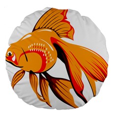 Goldfish Fish Tank Water Tropical Large 18  Premium Round Cushions by Sapixe