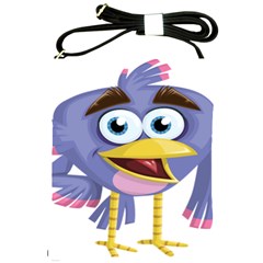 Bird Violet Beak Feather Fun Shoulder Sling Bags by Sapixe