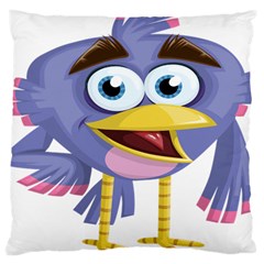 Bird Violet Beak Feather Fun Large Cushion Case (two Sides)