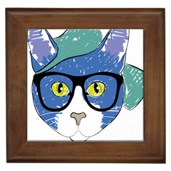Drawing Cat Pet Feline Pencil Framed Tiles