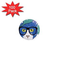 Drawing Cat Pet Feline Pencil 1  Mini Magnets (100 pack) 