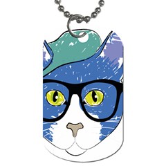 Drawing Cat Pet Feline Pencil Dog Tag (One Side)