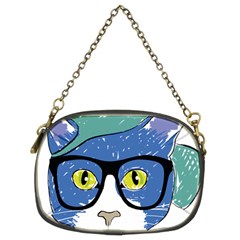 Drawing Cat Pet Feline Pencil Chain Purses (two Sides)  by Sapixe