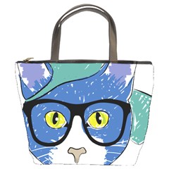 Drawing Cat Pet Feline Pencil Bucket Bags by Sapixe
