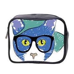 Drawing Cat Pet Feline Pencil Mini Toiletries Bag 2-Side