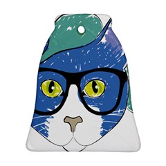 Drawing Cat Pet Feline Pencil Bell Ornament (two Sides) by Sapixe