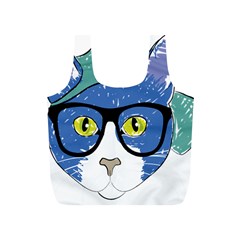 Drawing Cat Pet Feline Pencil Full Print Recycle Bags (S) 