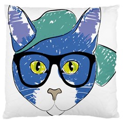 Drawing Cat Pet Feline Pencil Standard Flano Cushion Case (Two Sides)