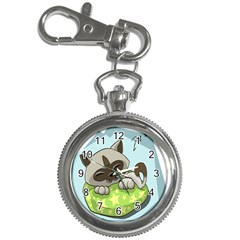 Kitten Kitty Cat Sleeping Sleep Key Chain Watches by Sapixe