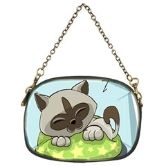 Kitten Kitty Cat Sleeping Sleep Chain Purses (one Side)  by Sapixe