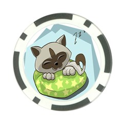 Kitten Kitty Cat Sleeping Sleep Poker Chip Card Guard (10 Pack) by Sapixe