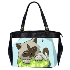 Kitten Kitty Cat Sleeping Sleep Office Handbags (2 Sides) 