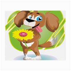 Dog Character Animal Flower Cute Small Glasses Cloth (2-side) by Sapixe