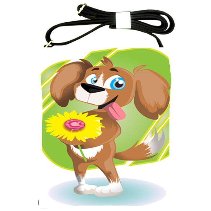 Dog Character Animal Flower Cute Shoulder Sling Bags