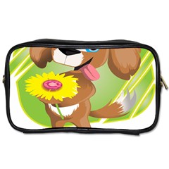 Dog Character Animal Flower Cute Toiletries Bags by Sapixe
