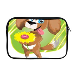 Dog Character Animal Flower Cute Apple Macbook Pro 17  Zipper Case by Sapixe