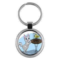 Cat Bird Cage Hunt Hunting Pet Key Chains (round) 