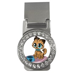 Kitty Cat Big Eyes Ears Animal Money Clips (cz)  by Sapixe