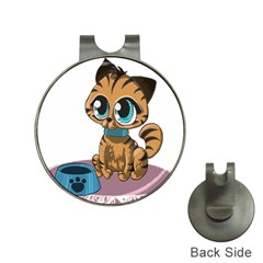 Kitty Cat Big Eyes Ears Animal Hat Clips With Golf Markers by Sapixe