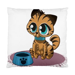 Kitty Cat Big Eyes Ears Animal Standard Cushion Case (two Sides) by Sapixe