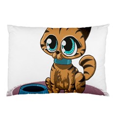 Kitty Cat Big Eyes Ears Animal Pillow Case by Sapixe