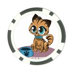 Kitty Cat Big Eyes Ears Animal Poker Chip Card Guard (10 pack) Front
