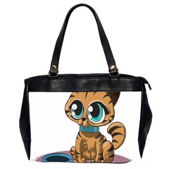 Kitty Cat Big Eyes Ears Animal Office Handbags (2 Sides) 