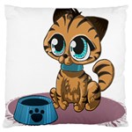 Kitty Cat Big Eyes Ears Animal Large Cushion Case (Two Sides) Front