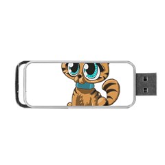 Kitty Cat Big Eyes Ears Animal Portable Usb Flash (two Sides) by Sapixe