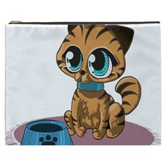 Kitty Cat Big Eyes Ears Animal Cosmetic Bag (xxxl)  by Sapixe