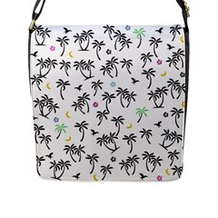 Tropical Pattern Flap Messenger Bag (l)  by Valentinaart