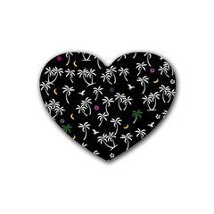 Tropical Pattern Heart Coaster (4 Pack)  by Valentinaart