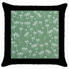 Tropical Pattern Throw Pillow Case (black) by Valentinaart