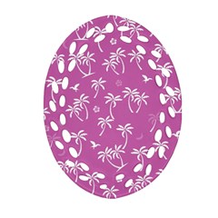 Tropical Pattern Oval Filigree Ornament (two Sides) by Valentinaart