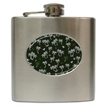 Tropical pattern Hip Flask (6 oz) Front