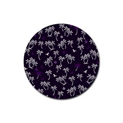 Tropical Pattern Rubber Coaster (round)  by Valentinaart