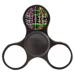 Pink Green Paint Battle And Black Lightning  Zigzag Finger Spinner